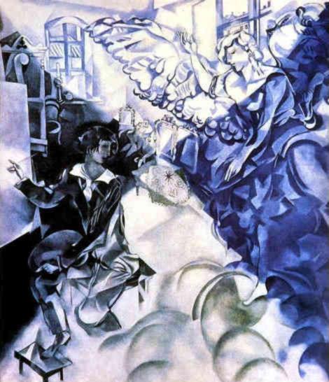 Autoportrait avec Muse contemporain Marc Chagall Peintures à l'huile